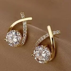 Elegant Gold and Silver Women's Earrings